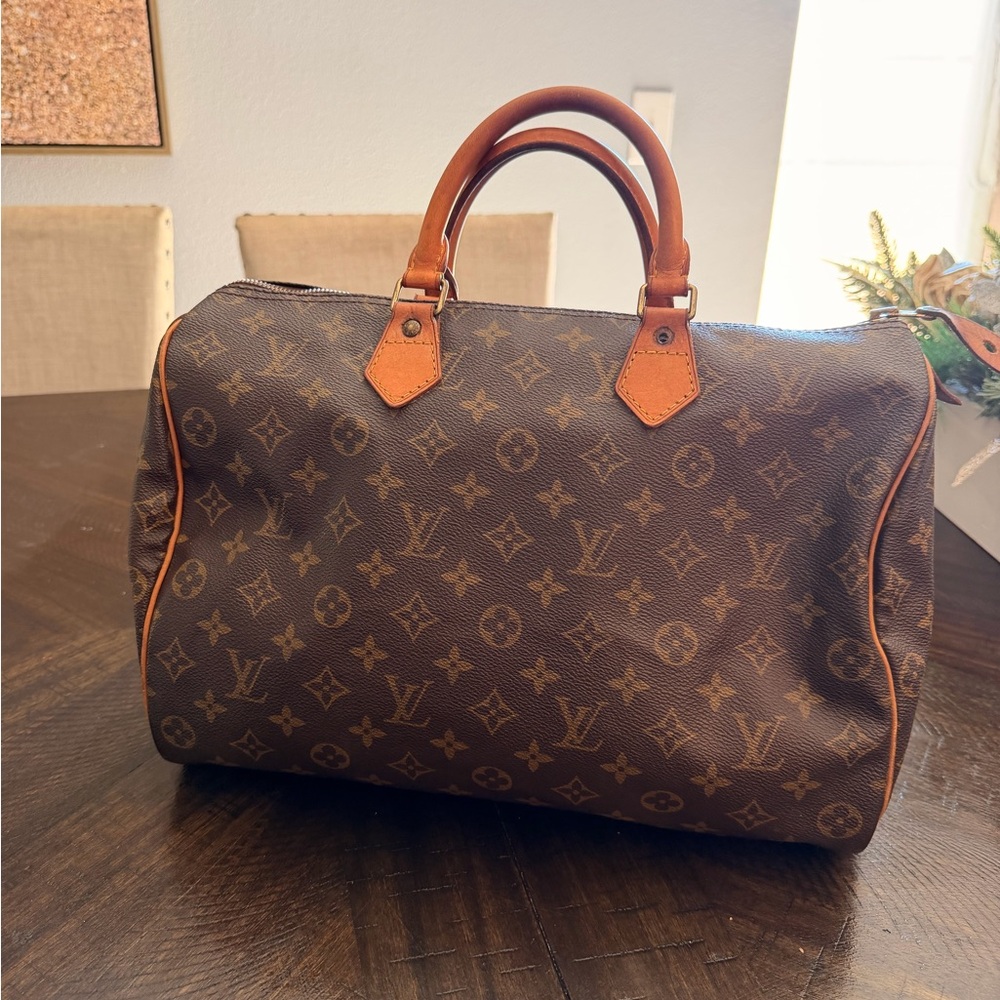 Louis Vuitton Speedy Duffle 35 Brown Canvas Monogram